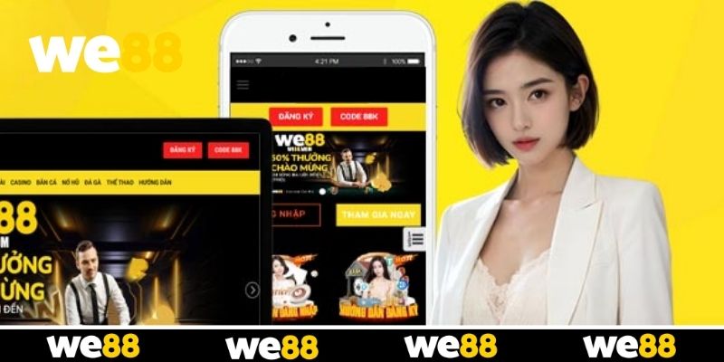 Các bước nhận ưu đãi 50K khi tải app WE88